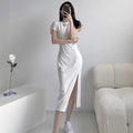 La robe blanche - Style Y2K décontracté