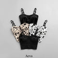 Caraco Crop Top Femme avec Soutien-Gorge Intégré |Aeva