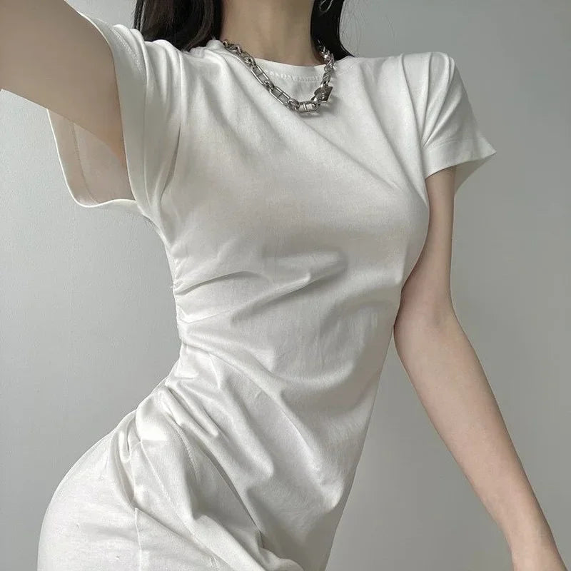 La robe blanche - Style Y2K décontracté