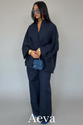 Ensemble Chemise & Pantalon Ample – Tenue Décontractée Femme